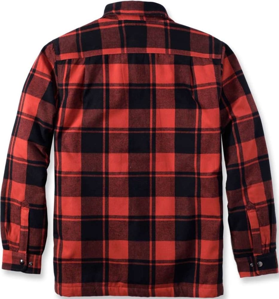 Carhartt M's Flannel Sherpa Lined Shirt Jacket Red Ochre, view: 2