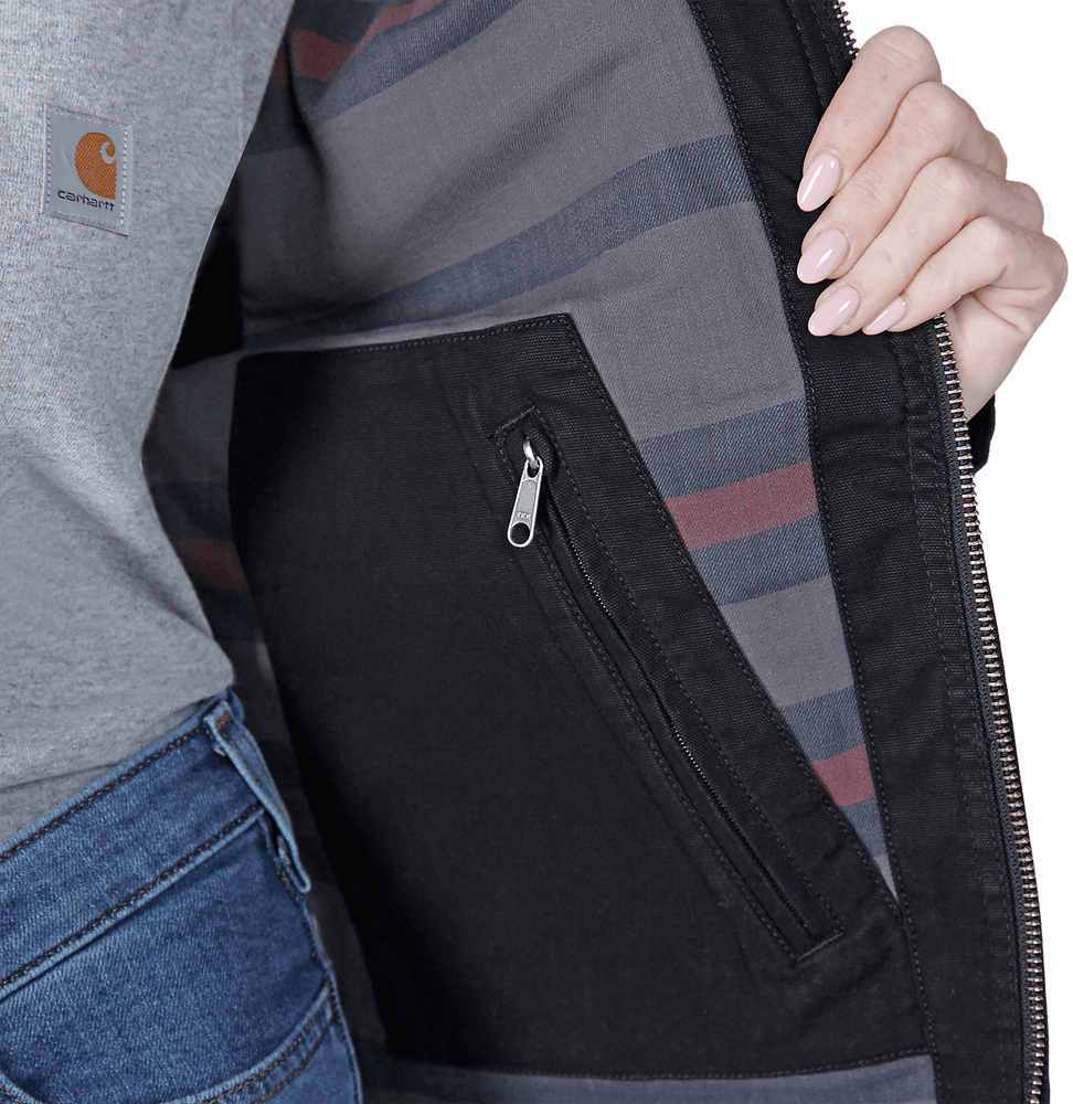 Carhartt W's Relaxed Fit Canvas Detroit Jacket Black, view: 7