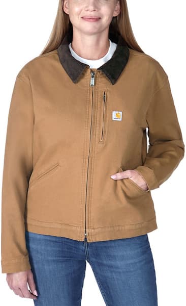 Carhartt W's Relaxed Fit Canvas Detroit Jacket Carhartt® Brown, view: 3