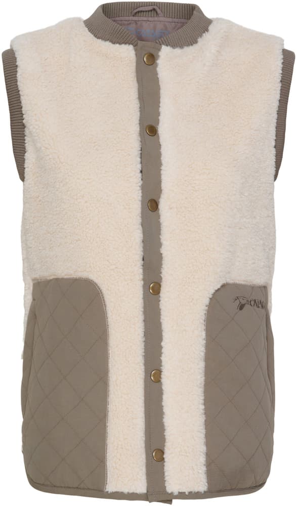 W's Paula Faux Fur Vest Sandshell, view: 0
