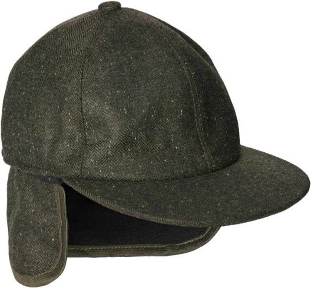 Blake Cap Dark Green Harringbone, view: 2