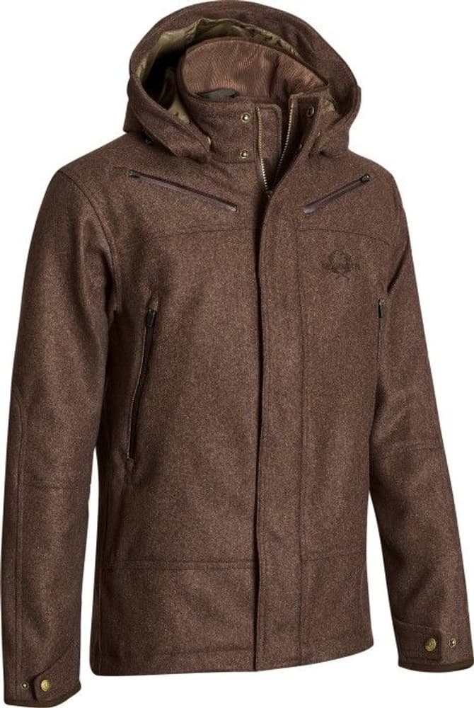 Loden Short Men Coat Brown, view: 0