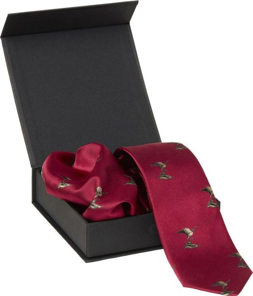 Ducks Tie & Hanky Set Red, view: 0