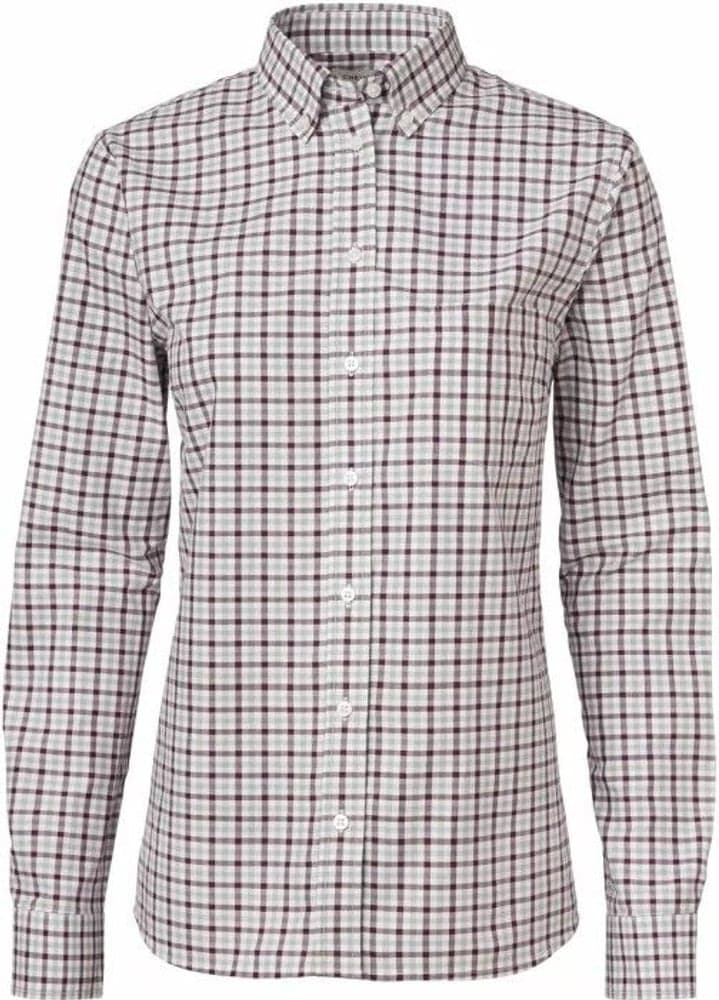 Hamra Shirt Dame Burgundy Checked, view: 0