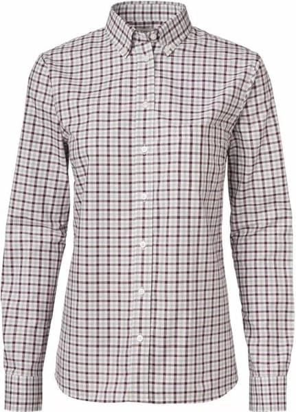 Hamra Shirt Dame Burgundy Checked, view: 0