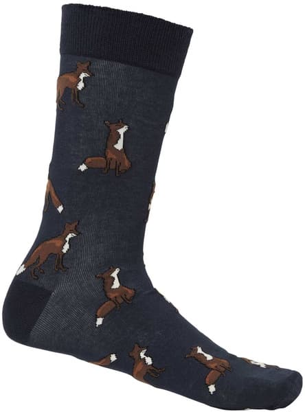 Pomeroy Socks Dark Navy Foxes, view: 0