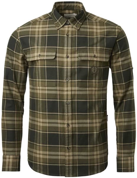 Heron Flannel Shirt Men Evergreen Checked, view: 0