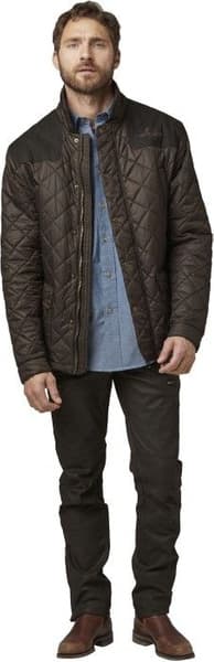 M's Bramley Quilted Coat Brown, view: 2