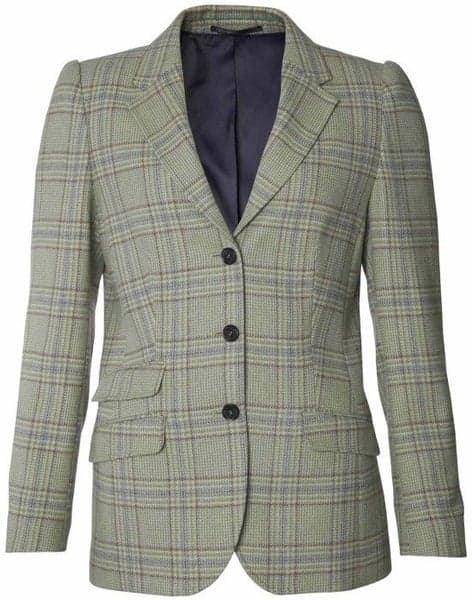 Advie Tweed Blazer Women Willow Green Checked, view: 0