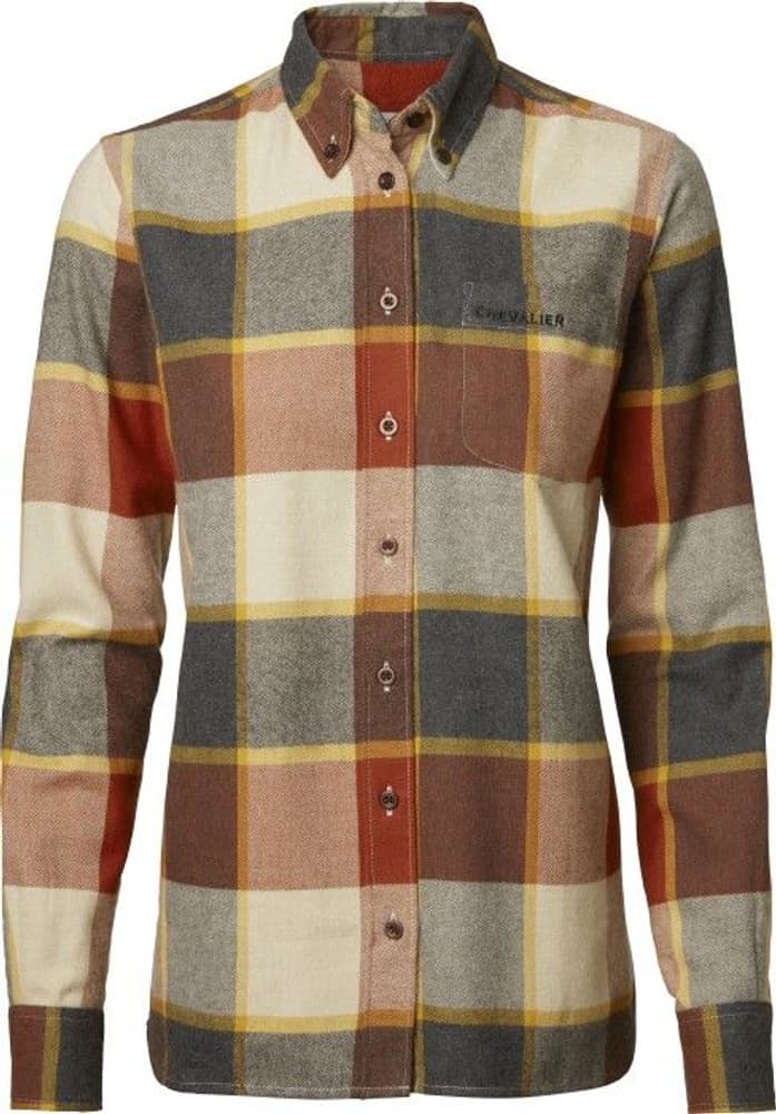 Deer Flannel Shirt Women Red Pear Checked, view: 0