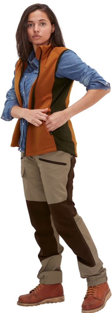 Lenzie Fleece Vest Women Orange/Brown, view: 1