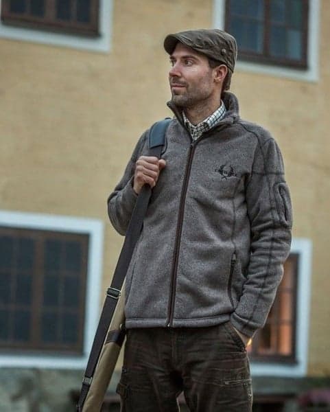 Chester Fleece Cardigan Brun Herre, view: 4