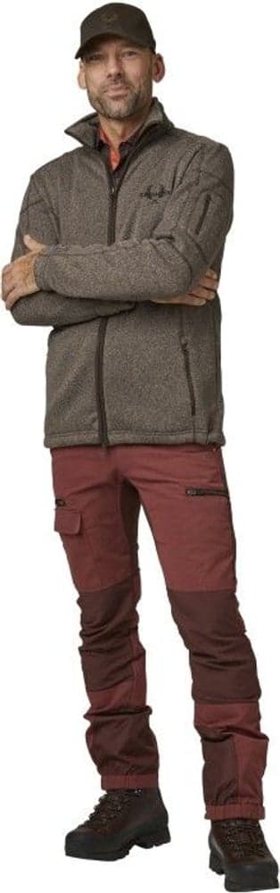Chester Fleece Cardigan Brun Herre, view: 1