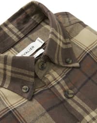 Heron Flannel Shirt Men Soil Brown Checked - view: 2