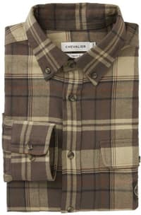 Heron Flannel Shirt Men Soil Brown Checked - view: 1