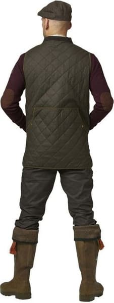 Vintage Quilt Waistcoat Herre, view: 3