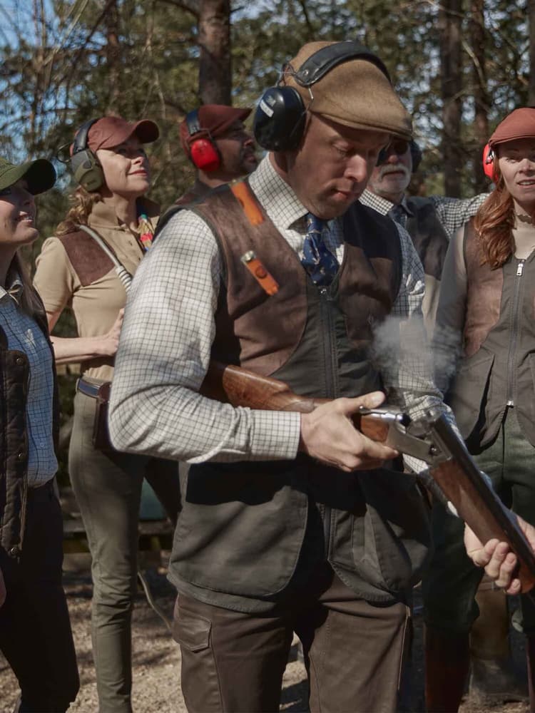 Luton Shooting Fit Shirt Men Stormy Blue Tattersall, view: 4