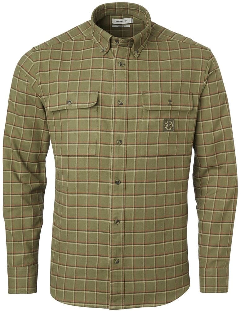 Heron Flannel Shirt Men Field Green Checked, view: 0