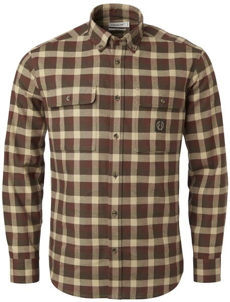 Heron Flannel Shirt Men Holly Green Checked, view: 0