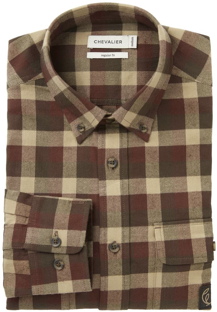 Heron Flannel Shirt Men Holly Green Checked, view: 1