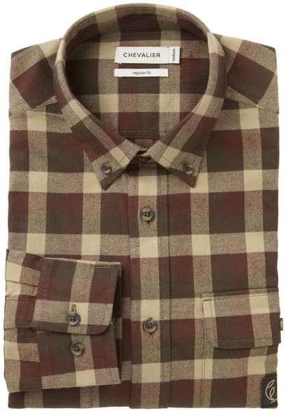 Heron Flannel Shirt Men Holly Green Checked, view: 1