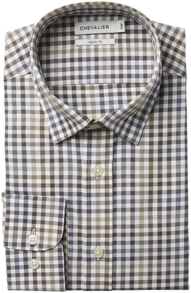 Belmont Regular Fit Shirt Men Leather Brown, view: 1