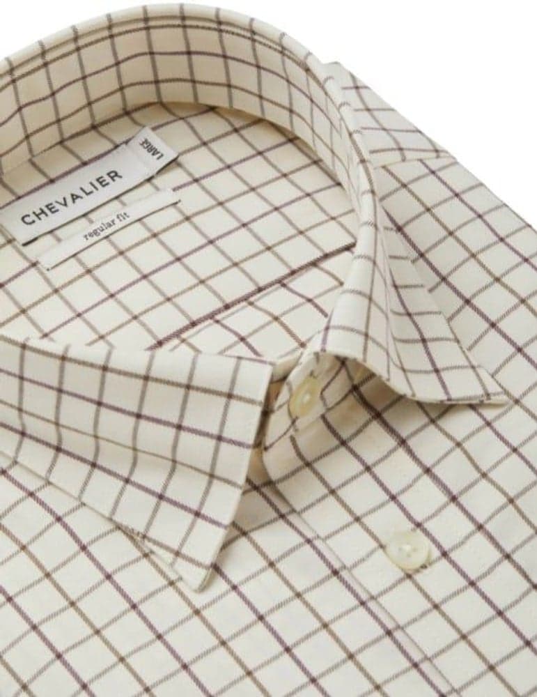 Billet Shirt Men Hazelnut Tattersall, view: 3