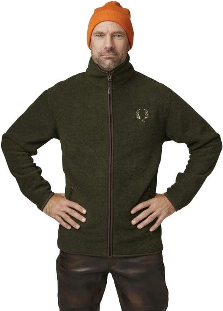 Mainstone Fleece Cardigan Greenmelange Herre, view: 1