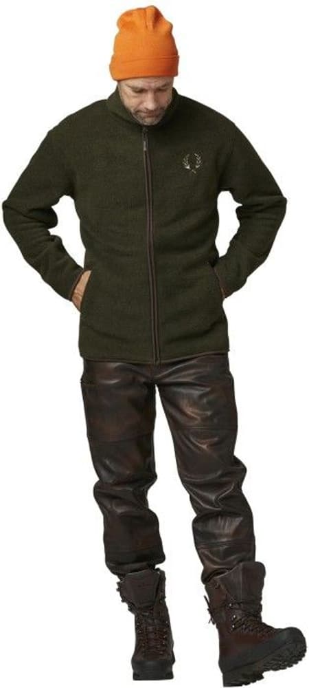 Mainstone Fleece Cardigan Greenmelange Herre, view: 2