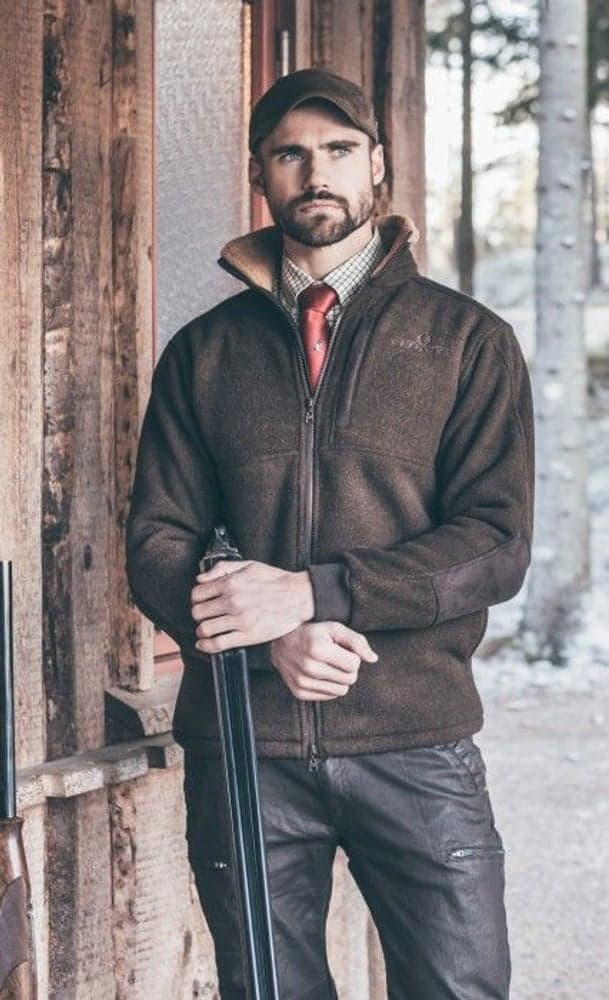 Milestone Fleece Cardigan Brown Herre, view: 1