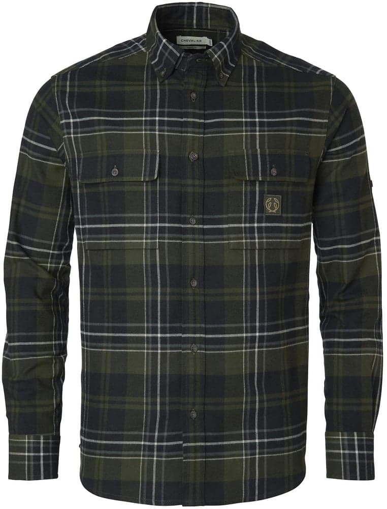 Heron Flannel Shirt Men October Green Checked, view: 0