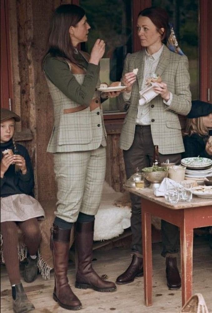 Advie Tweed Shooting Vest Women Willow Green Checked, view: 4