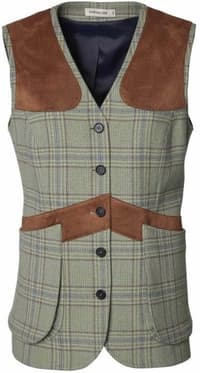 Advie Tweed Shooting Vest Women Willow Green Checked - view: 0