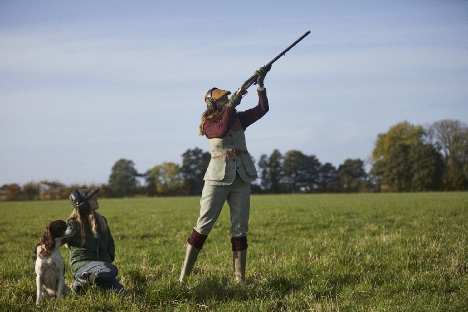 Advie Tweed Shooting Vest Women Willow Green Checked, view: 5