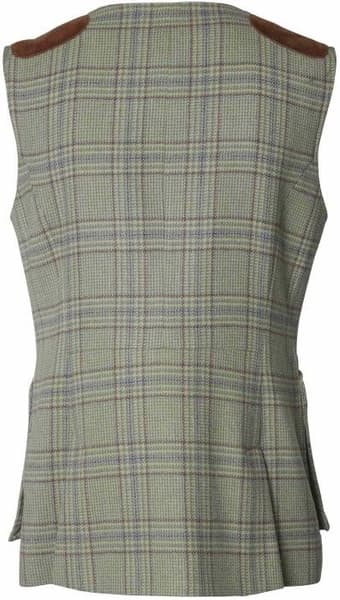 Advie Tweed Shooting Vest Women Willow Green Checked, view: 1