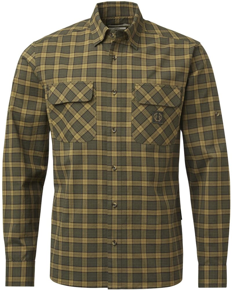 M's Creek Shooting Fit Coolmax Shirt Moss Checked, view: 0
