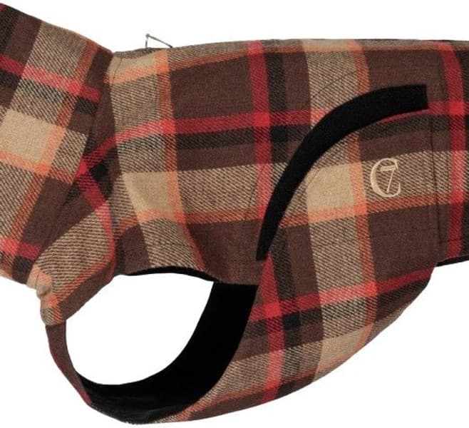 Dog Rain Coat Glasgow size 2 Plaid Orange, view: 1