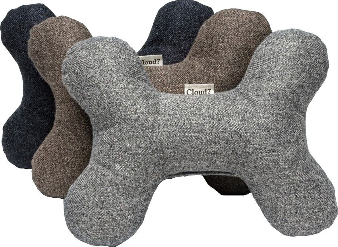 Hundeleke Love Bone Fishbone Dark Grey S, view: 2