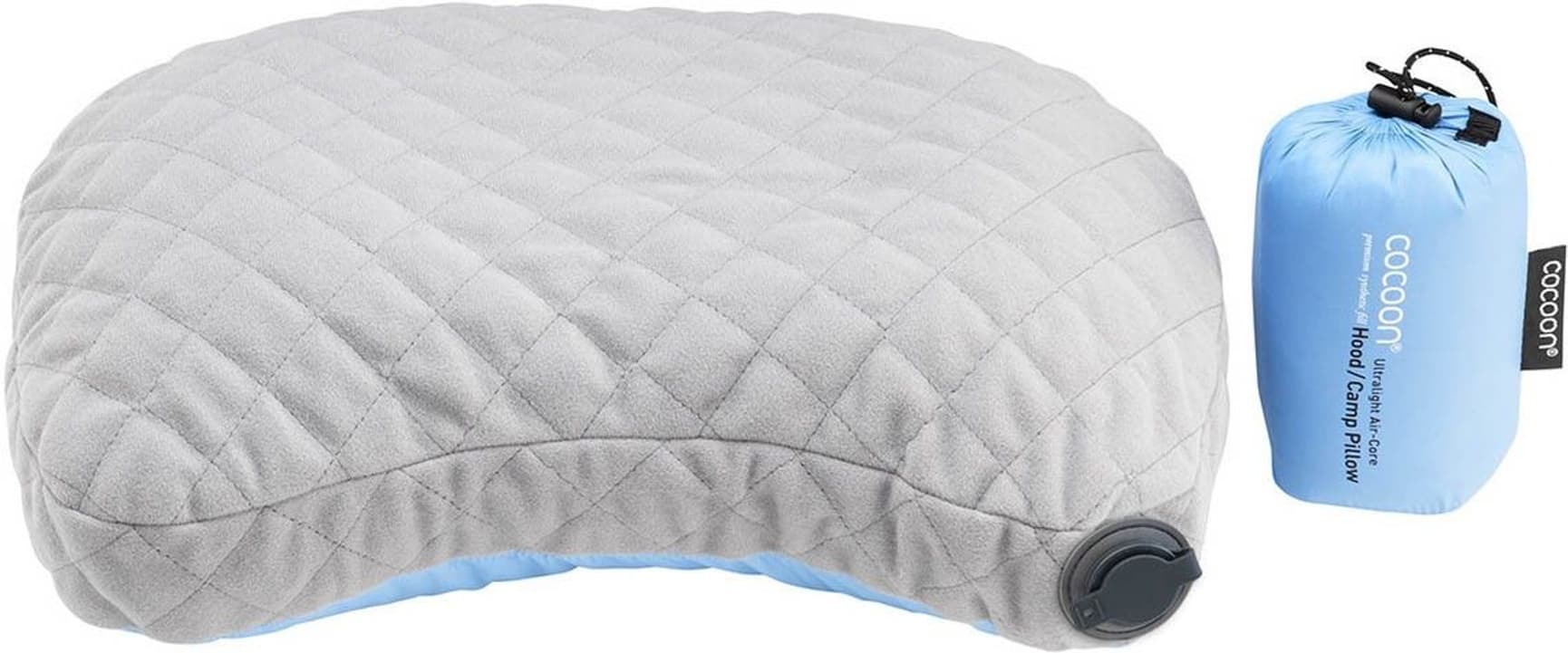Air Core Pillow Hood/Camp UL Light Blue/Grey, view: 1