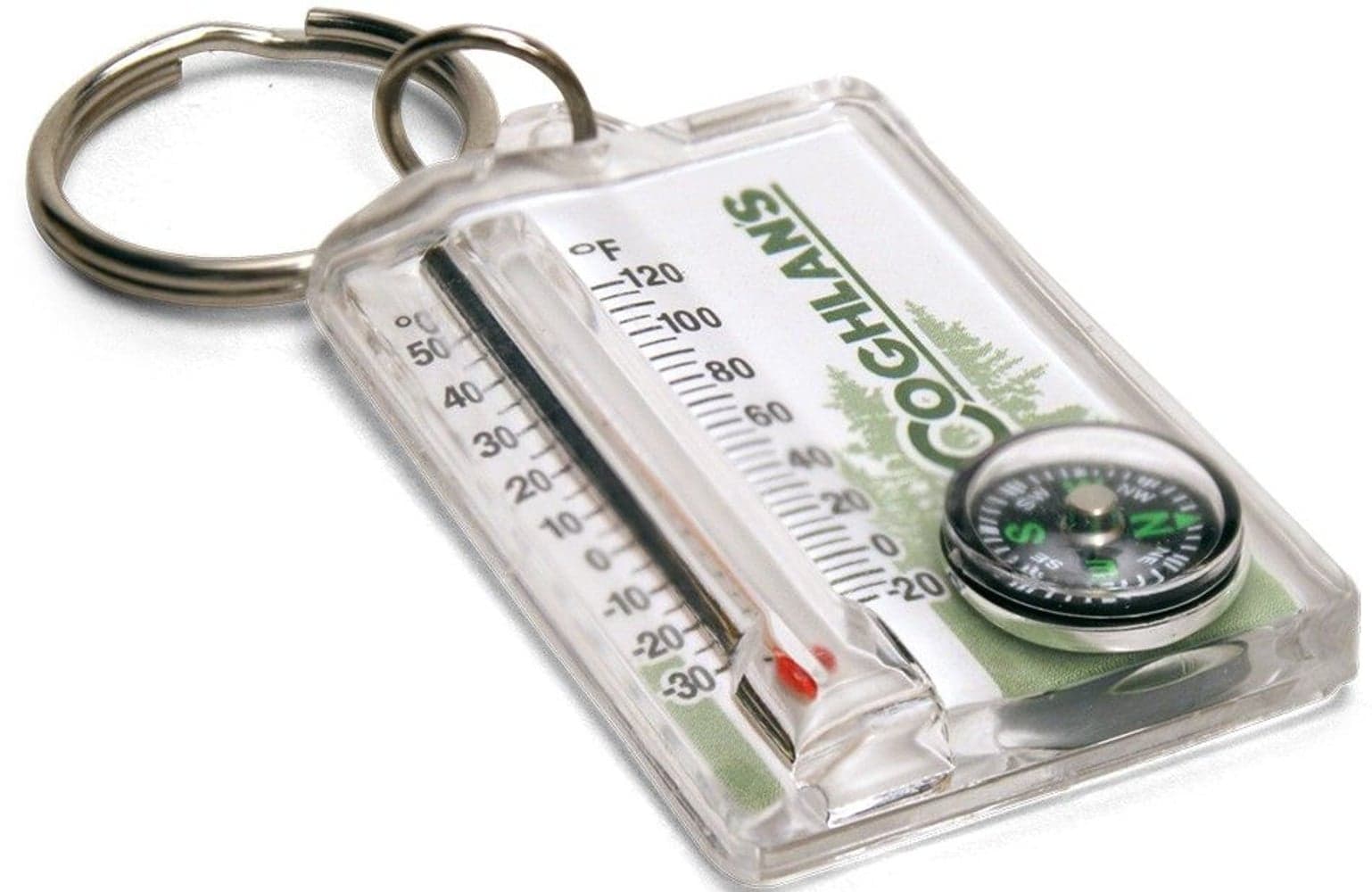 Zipper Pull Thermometer/Compass, view: 0