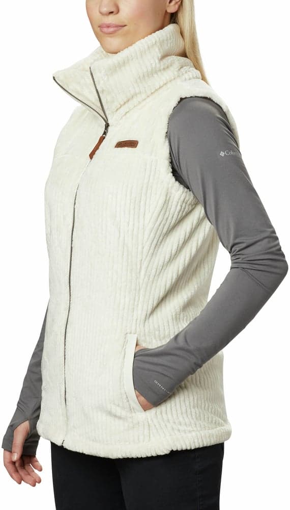 W's Fire Side Sherpa Vest Chalk Stripe, view: 4
