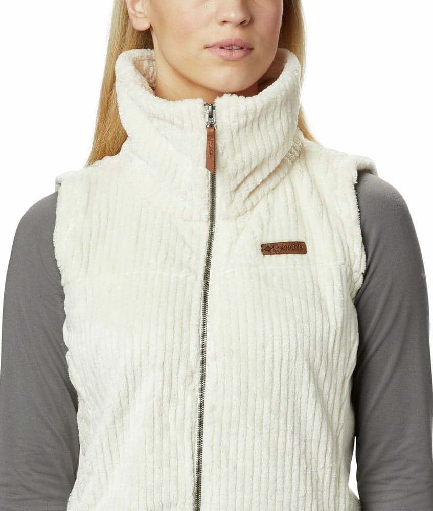 W's Fire Side Sherpa Vest Chalk Stripe, view: 3