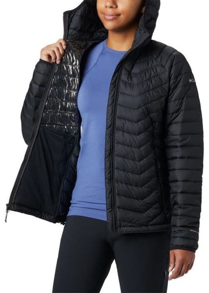W's Powder Lite Hooded Jacket Black, view: 1