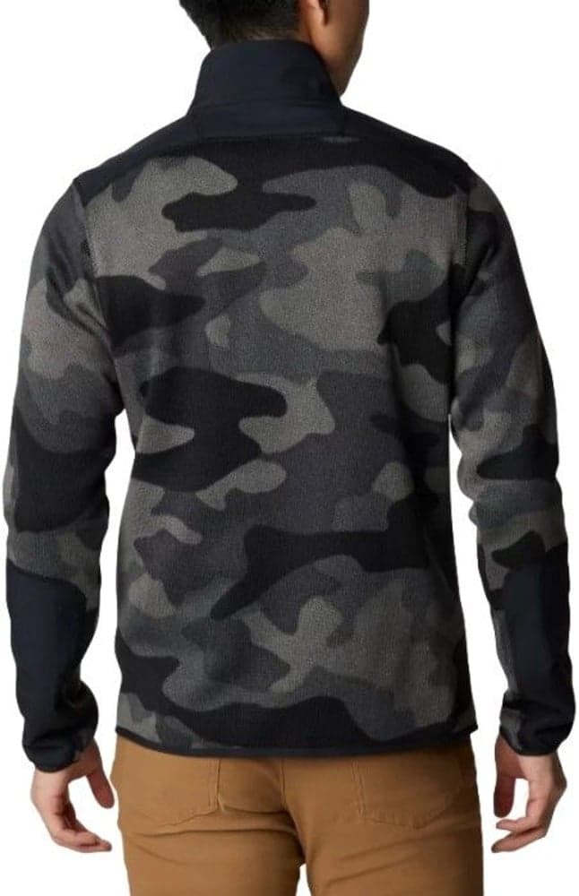 M's Sweater Weather Printed Half Zip Camo Black Mod, view: 1