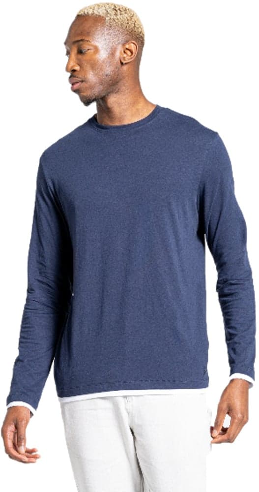 M's NosiBotanical Coulter Long Sleeved T-Shirt Blue Navy, view: 1