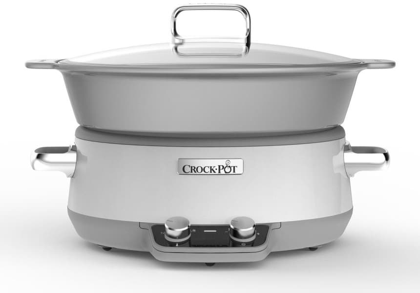 Slowcooker 6 L One Pot Cooking Duraceramic med Timer Hvit, view: 0