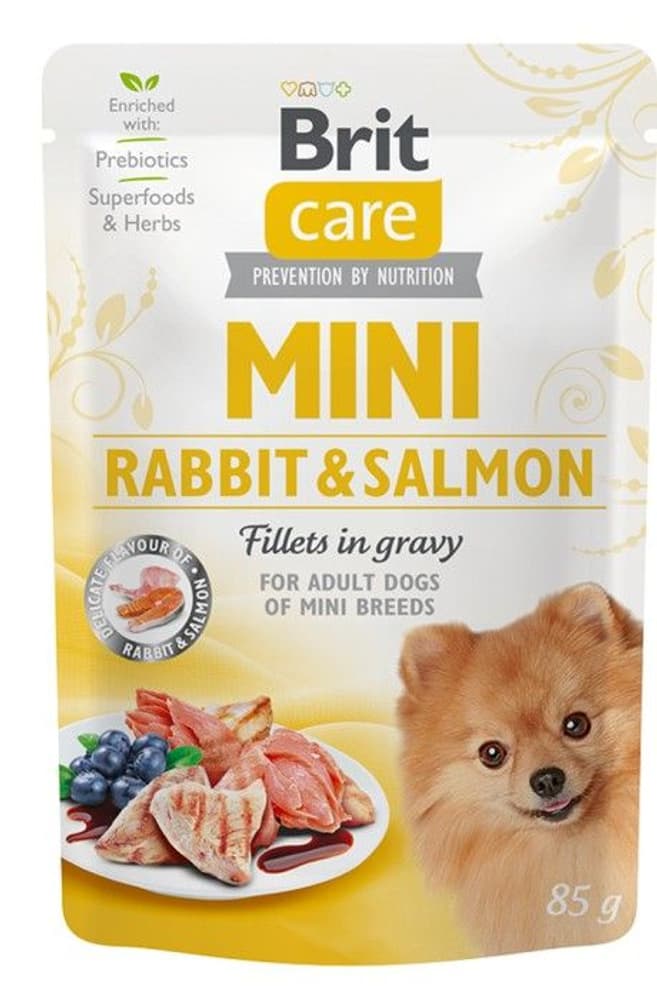 Mini Pouch, Rabbit & Salmon fillets in gravy 85g, view: 0