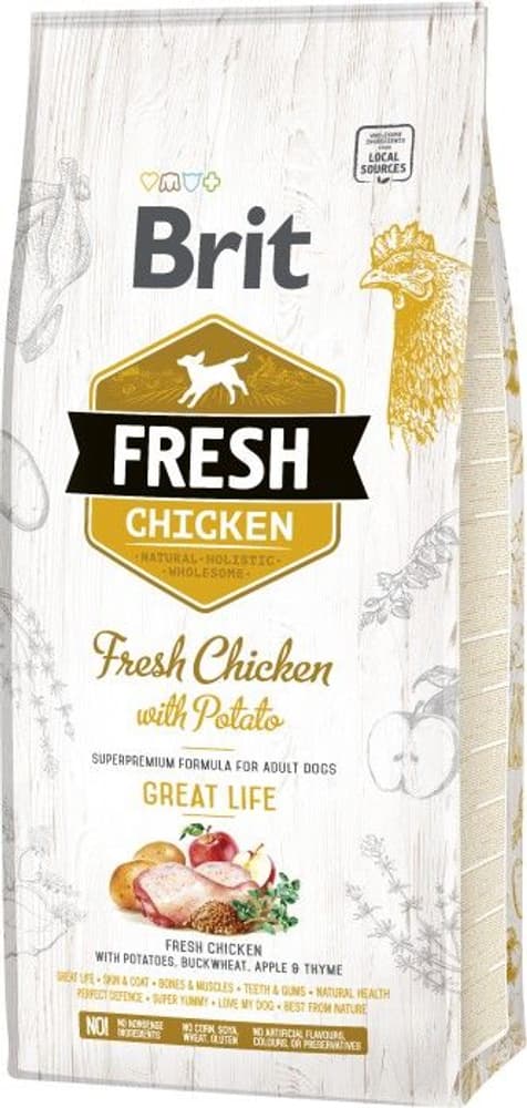 Brit Fresh Chicken with Potato Adult Great Life 12 kg, view: 0