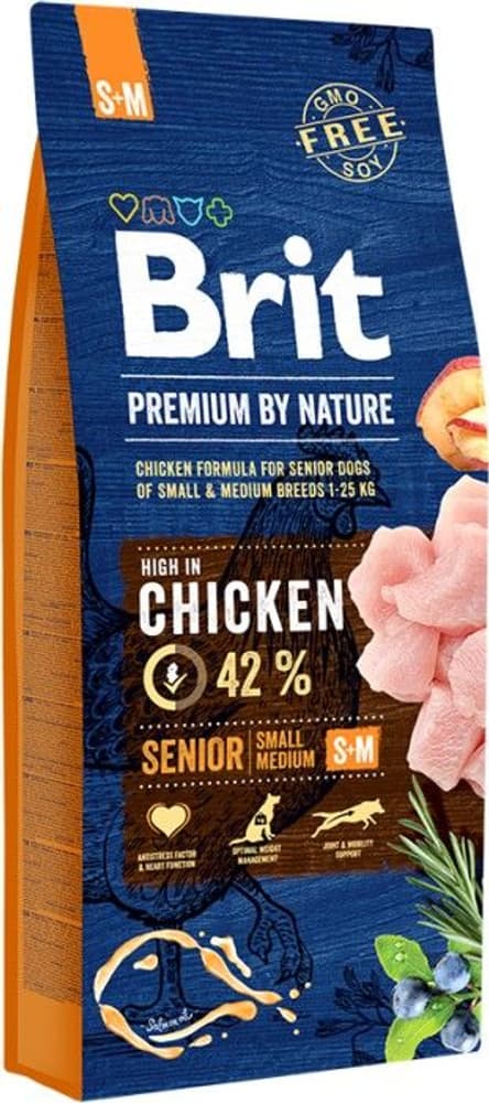 Brit Premium By Nature Senior S+M 15 kg, view: 0