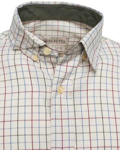 M's Charlow LS Shirt White & Green Check, view: 2